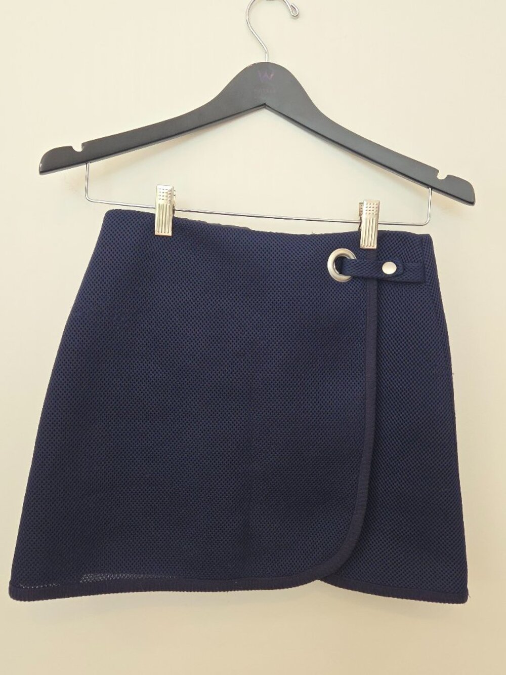 Topshop Navy Mini Skirt Fully Lined Hidden Zip US 4